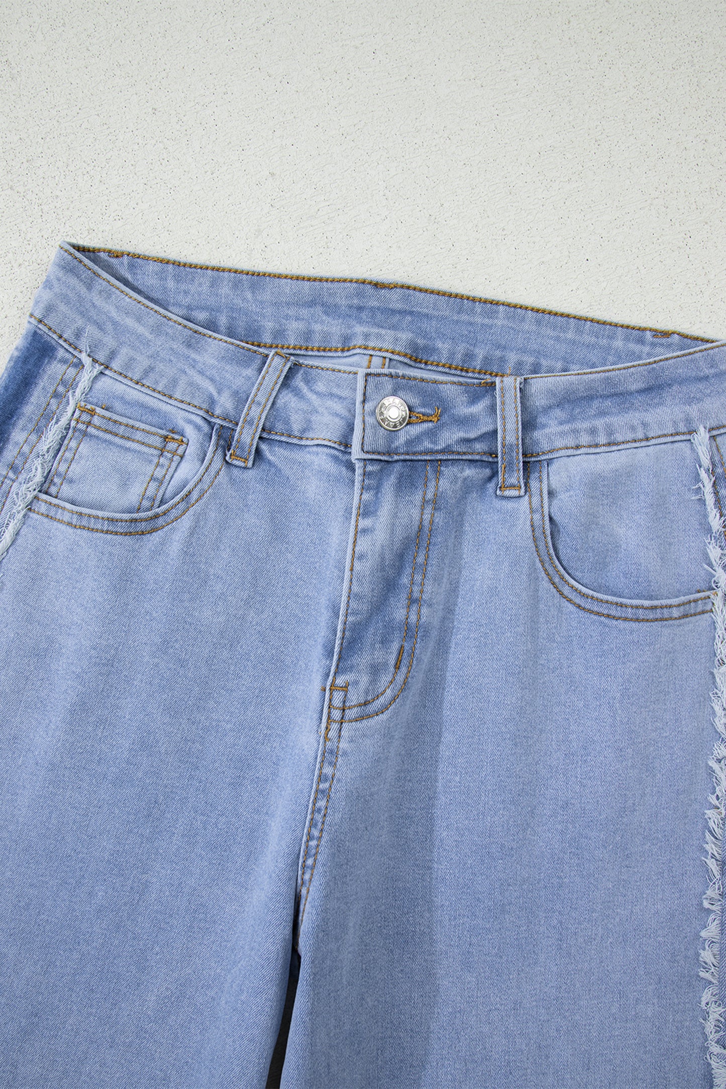 Beau Blue Contrast Frayed Jeans