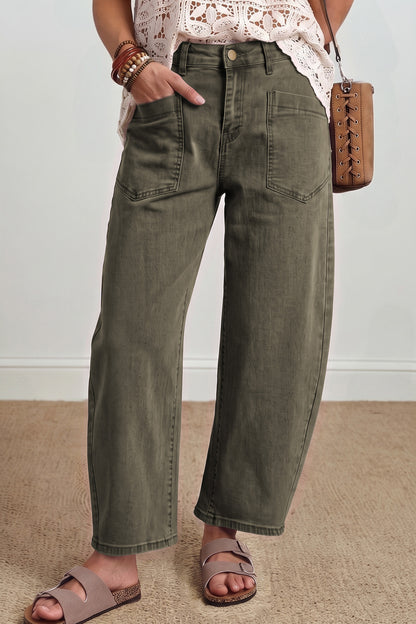 Ankle-length Barrel Jeans