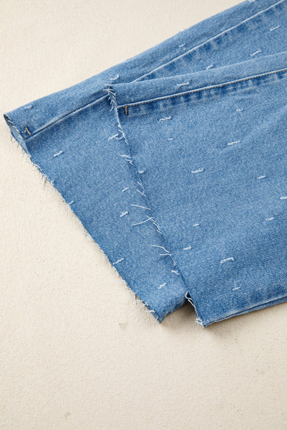 Mist Blue Distressed Jeans