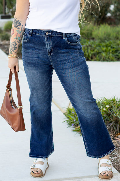 Dirty Blue Plus Size Flare Jeans