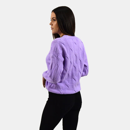 Purple knit jersey