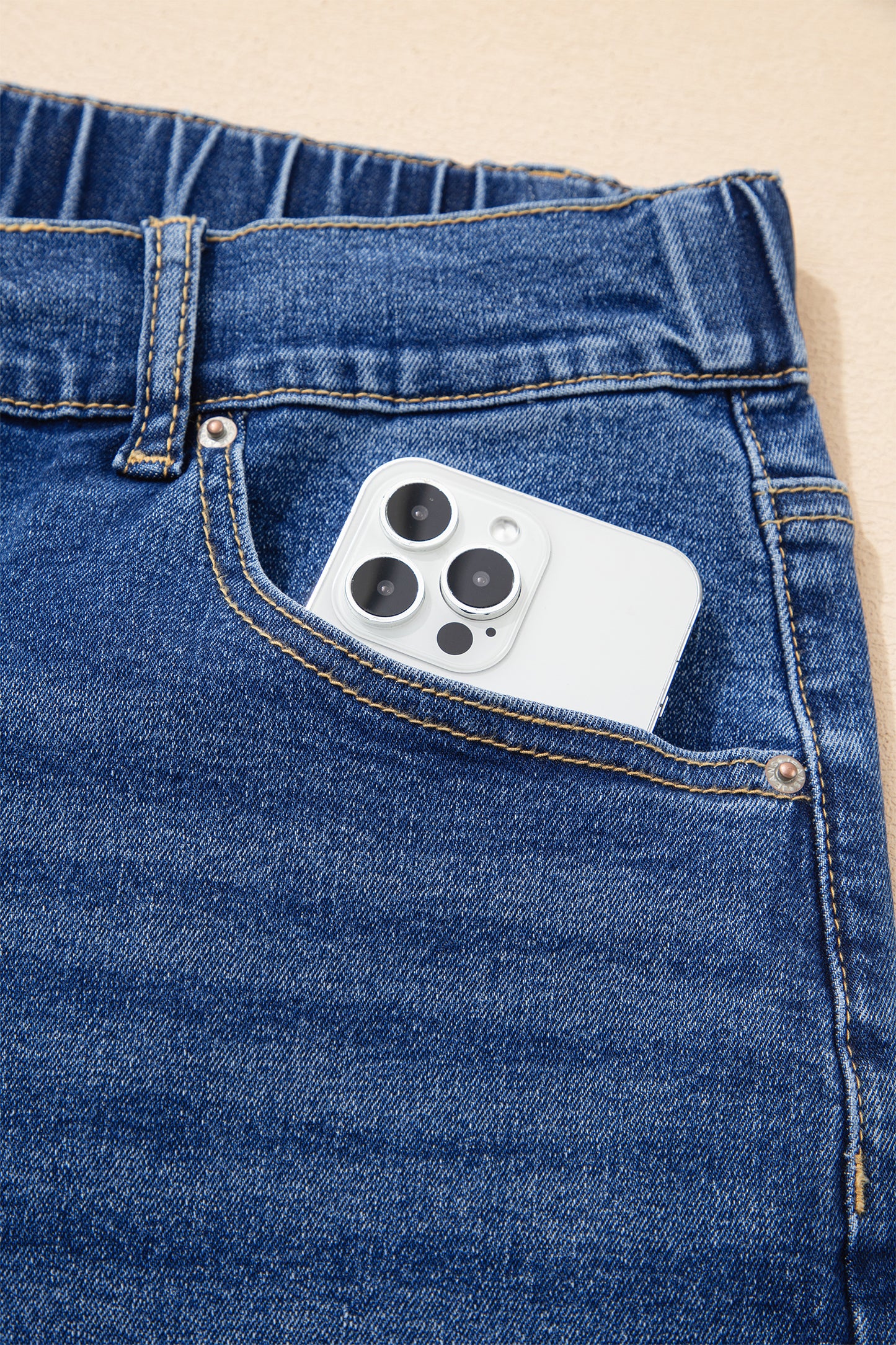 Dark Blue Acid Wash Plus Size Jeans