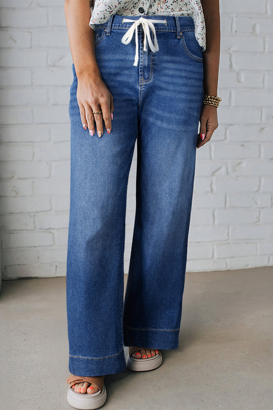 Dark Blue Acid Wash Plus Size Jeans