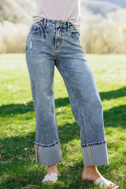 Ashleigh Blue Straight Loose Jeans