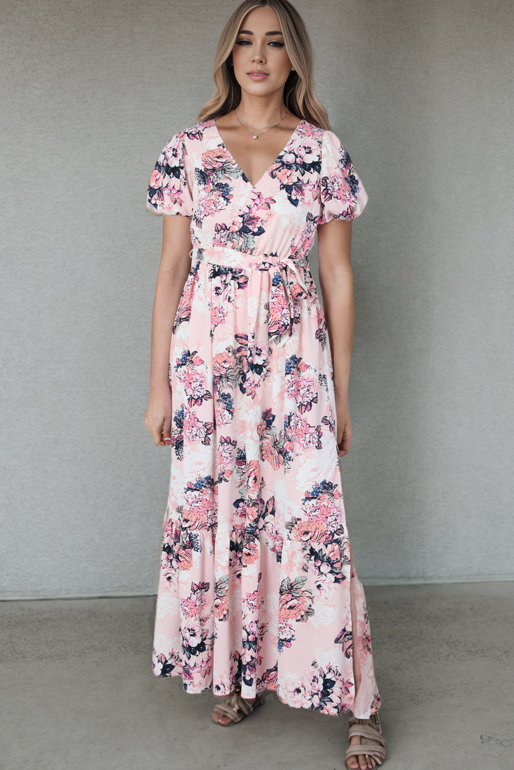 Baju floral maxi dress best sale