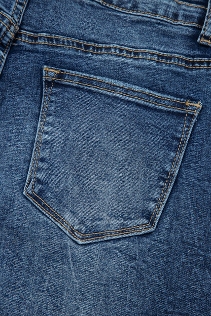 Blue Acid Wash Flare Jeans