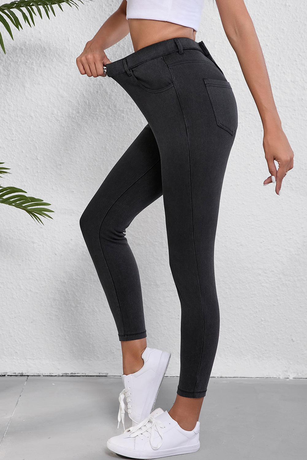 Black High Waist Jeggings