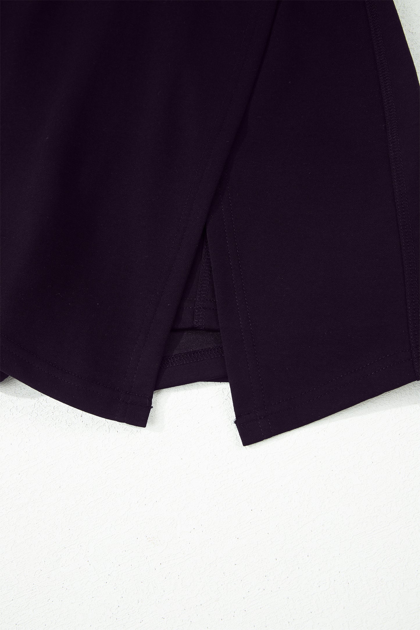 Black Faux Wrap Skort
