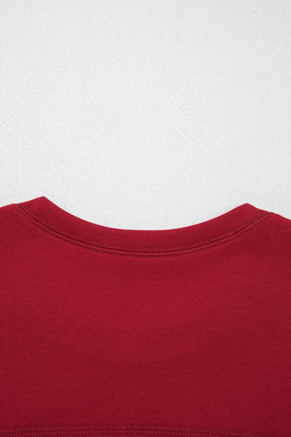 Red Boxy Tee and Barrel Pants Set
