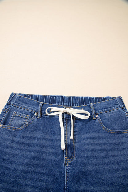 Dark Blue Acid Wash Plus Size Jeans