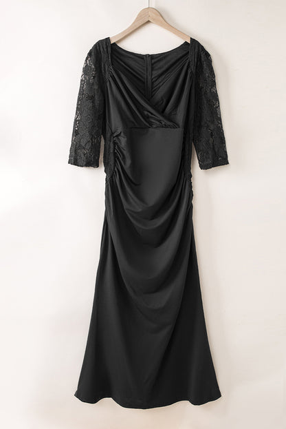 Black Lace Plus Size Dress