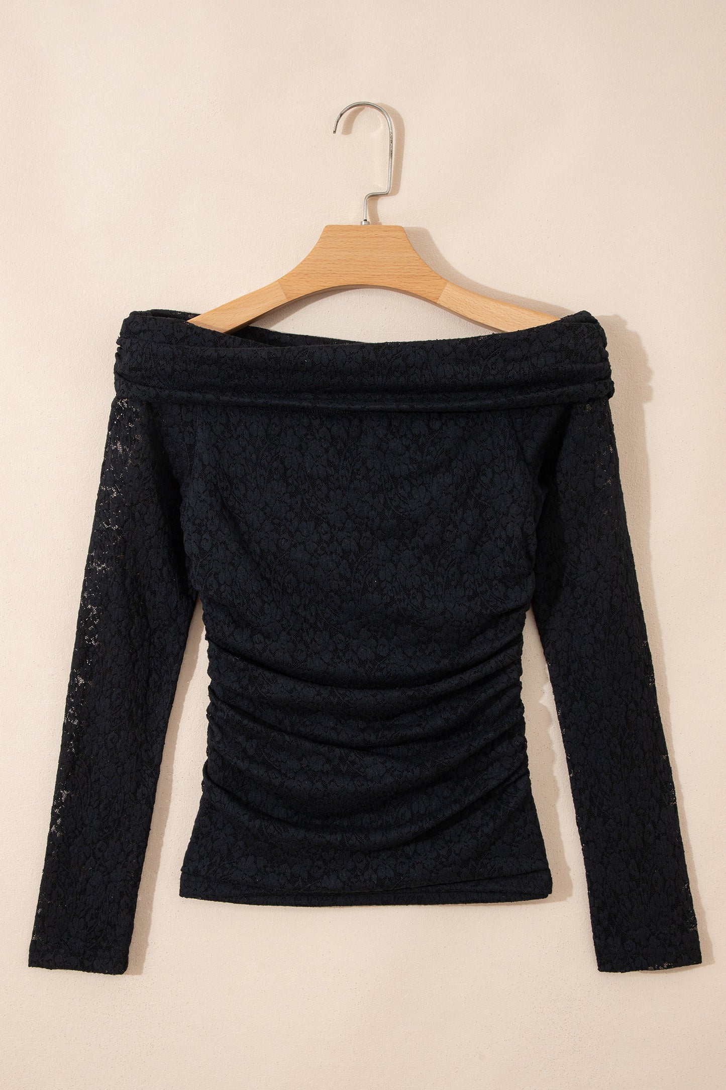 Black Floral Lace Slim Top