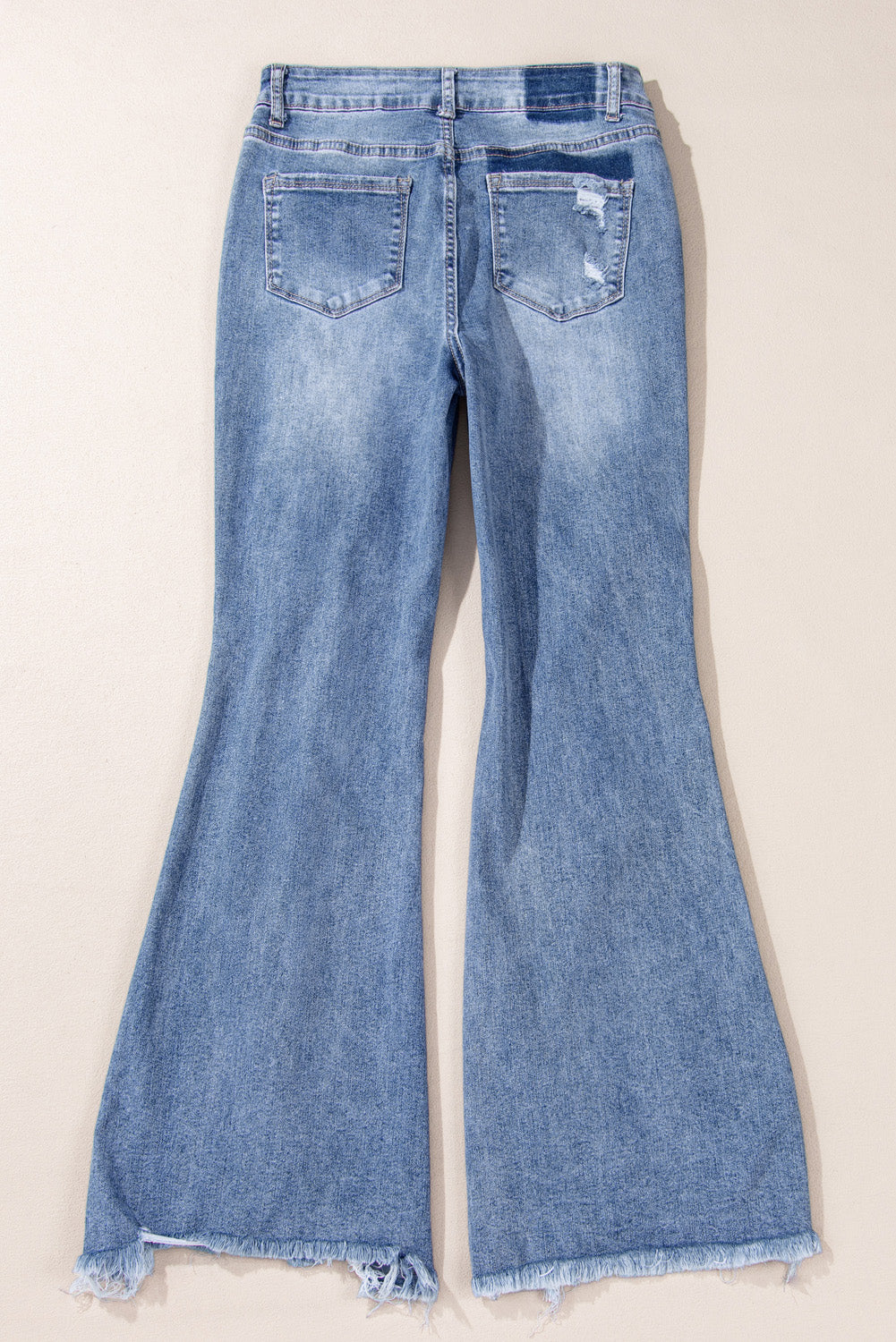 Dusk Blue High Rise Flared Jeans