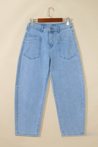Ankle-length Barrel Jeans