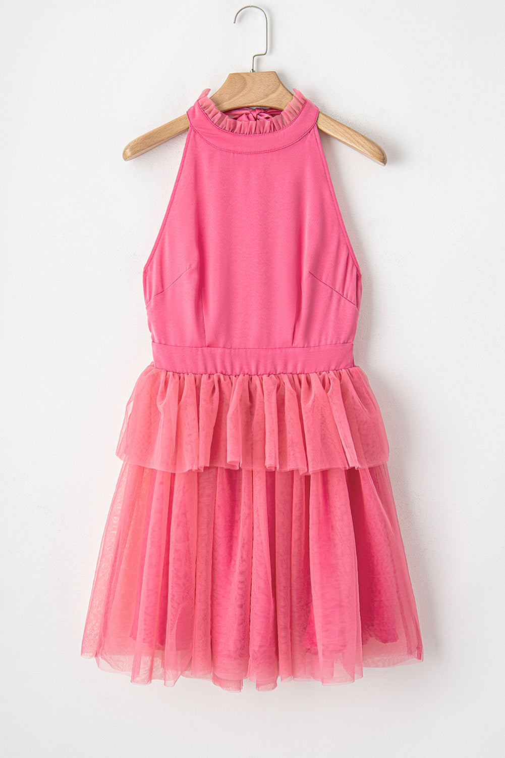 Strawberry Pink Halter Dress