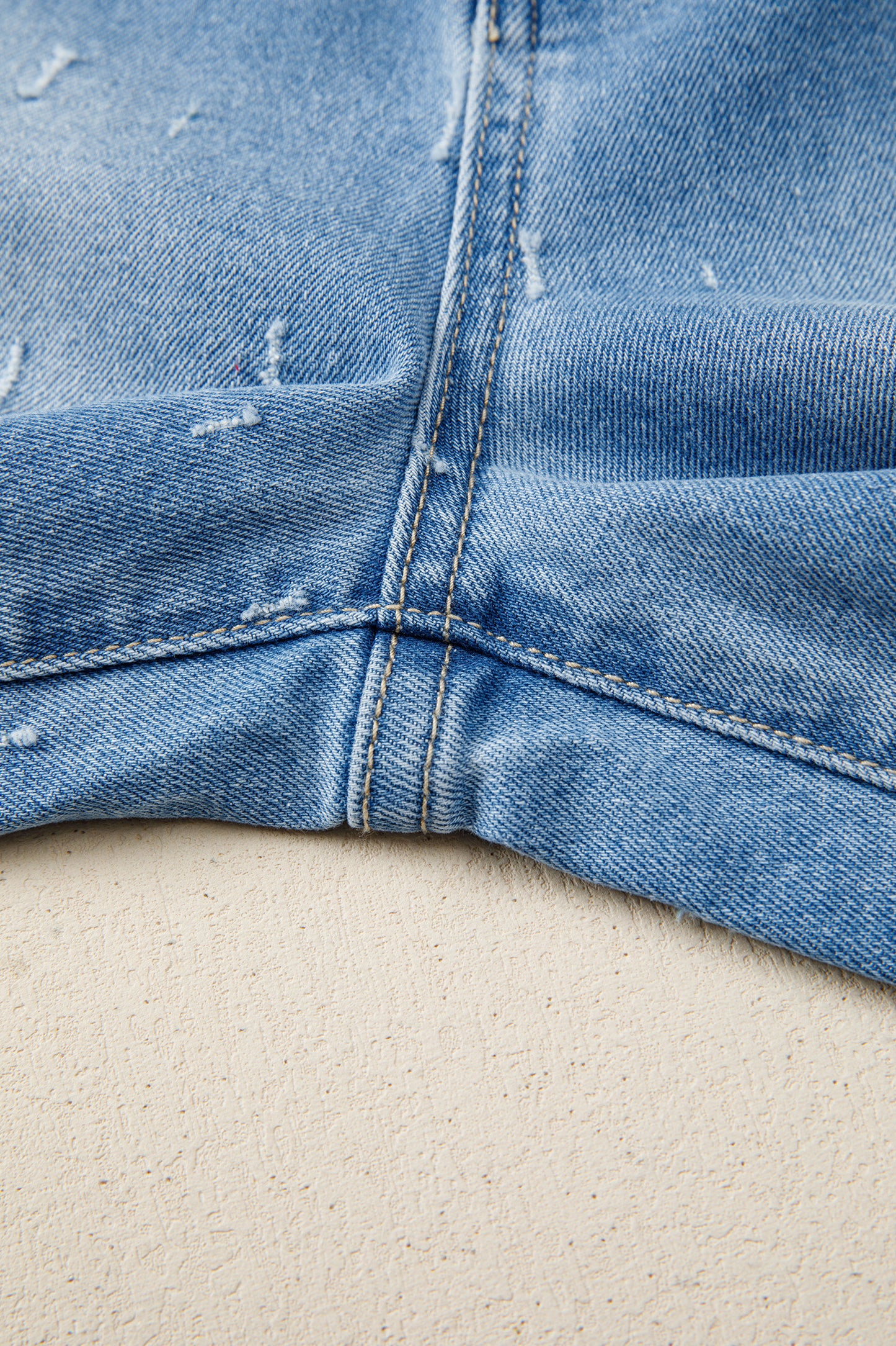 Mist Blue Distressed Jeans