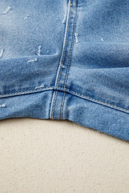 Mist Blue Distressed Jeans