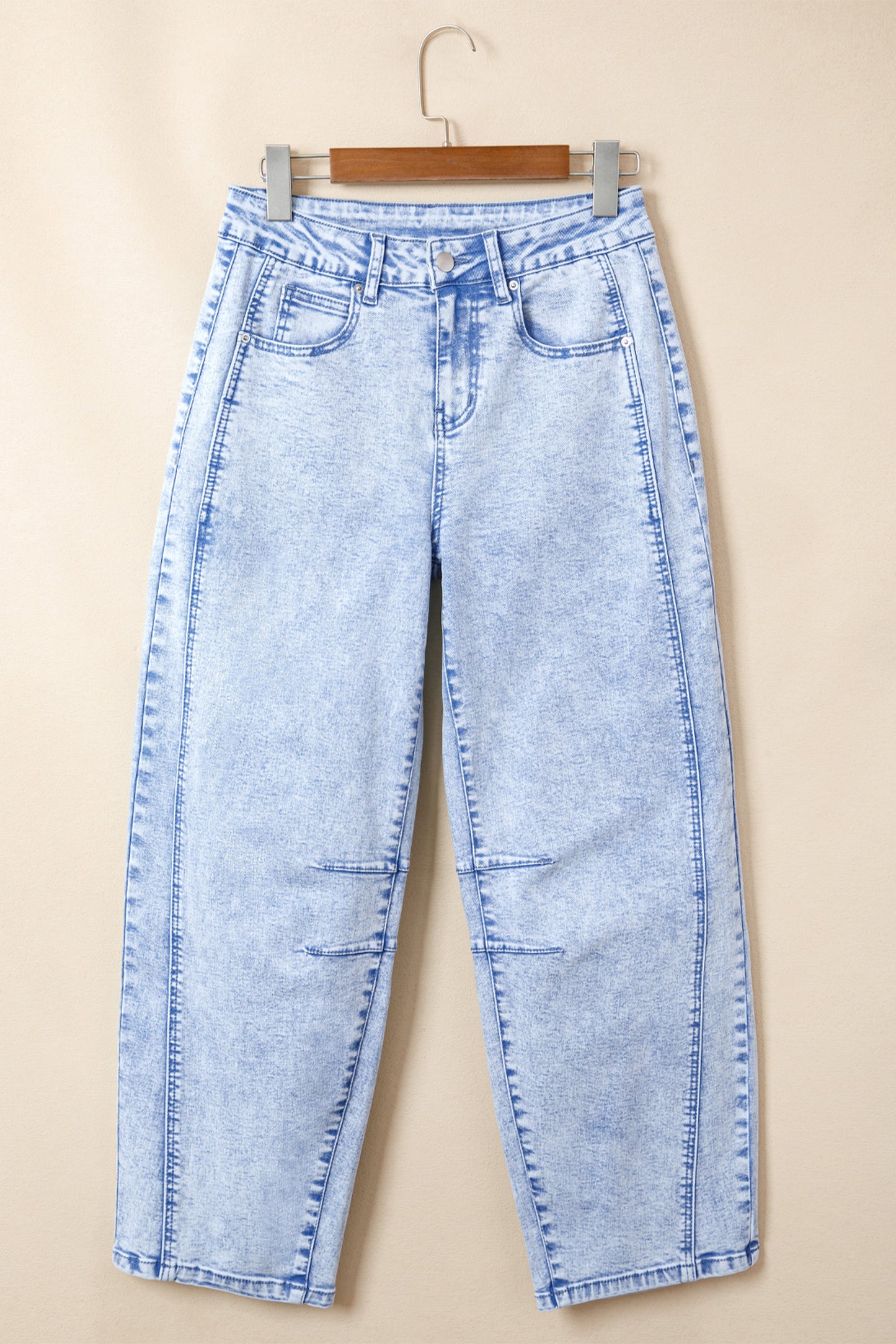 Light Washed Barrel Jeans
