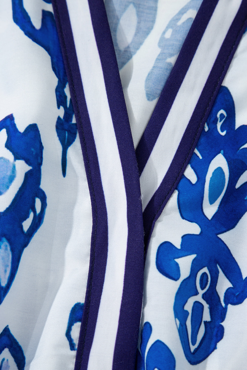 Blue Floral High Waist Maxi Dress