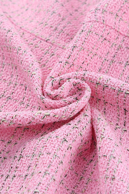 Pink Plaid Tweed Shacket