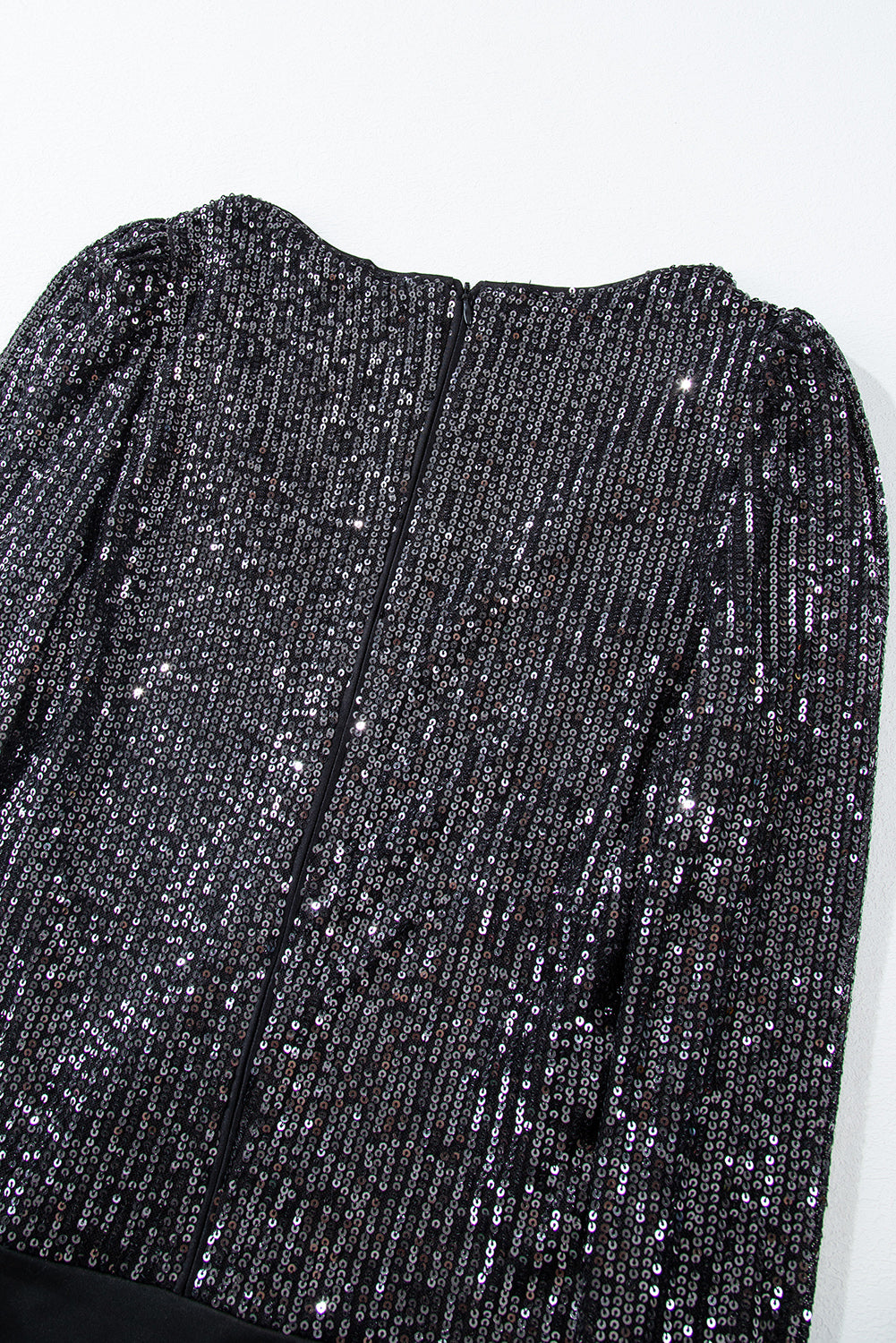 Black Sequin Long Sleeve Bodysuit