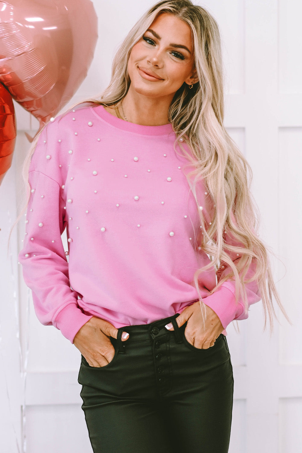 Pink Pearl Crew Neck Sweatshirt