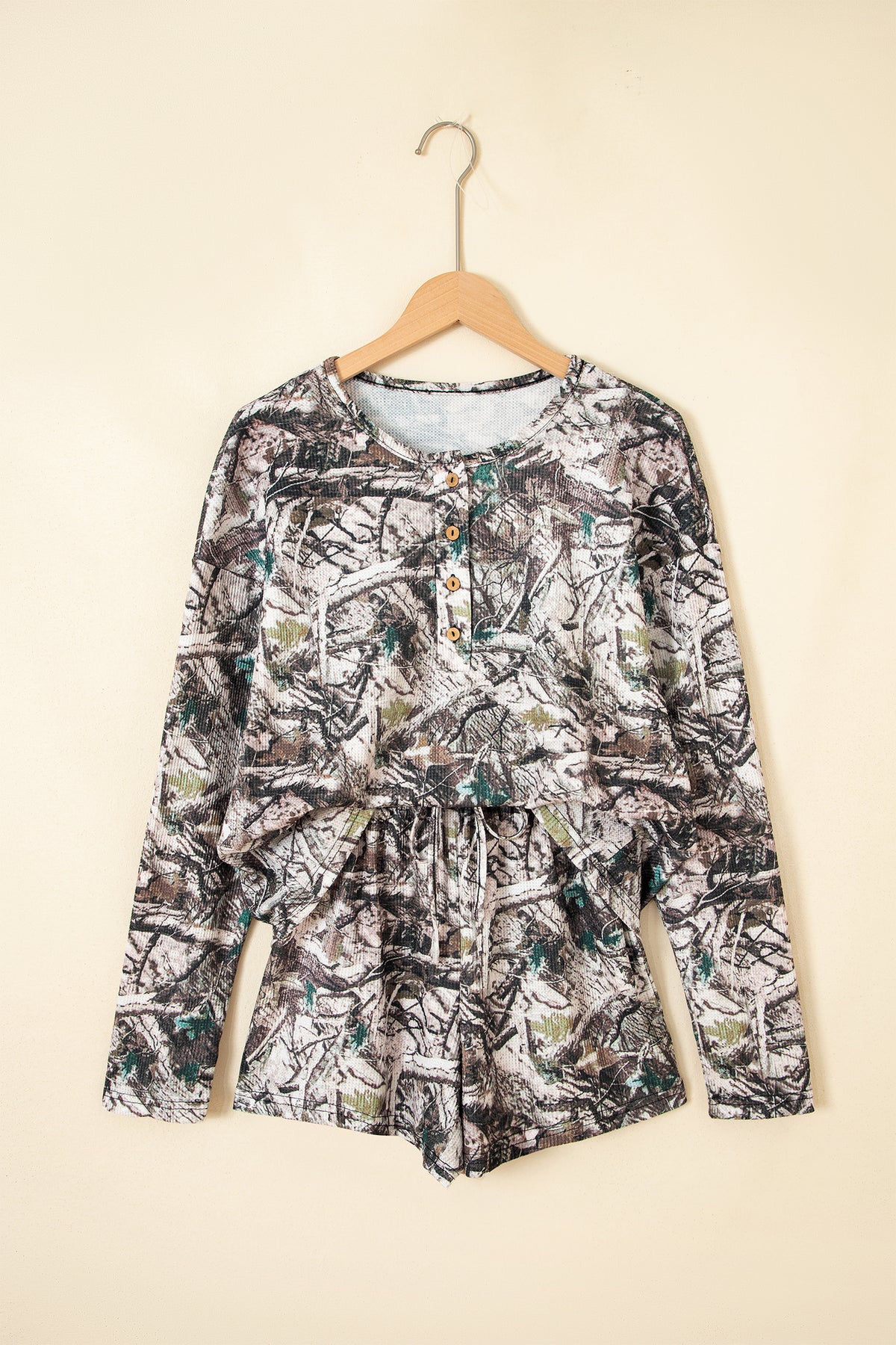 Camo Top & Shorts Two Piece Set