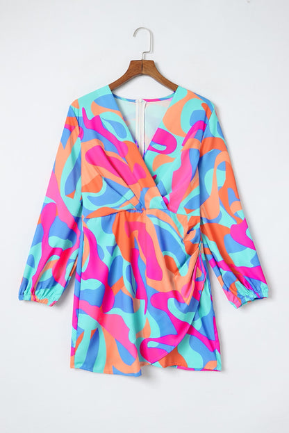 Multicolor Abstract Dress