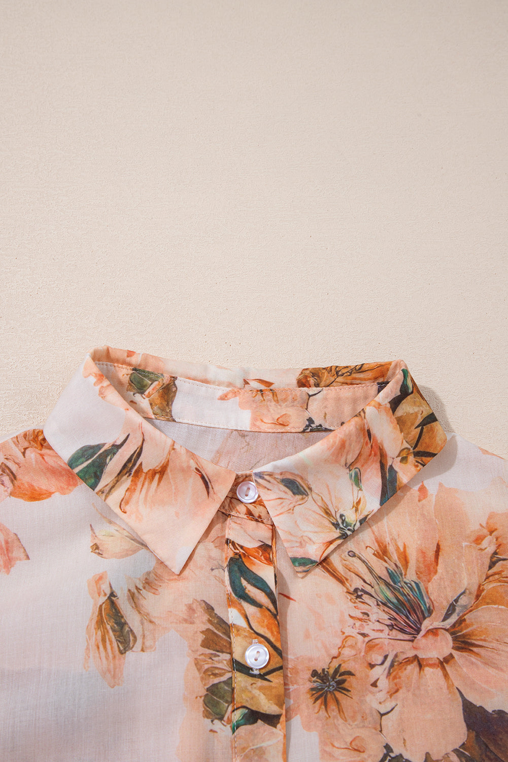 Floral Puff Sleeve Lightweight Shirt