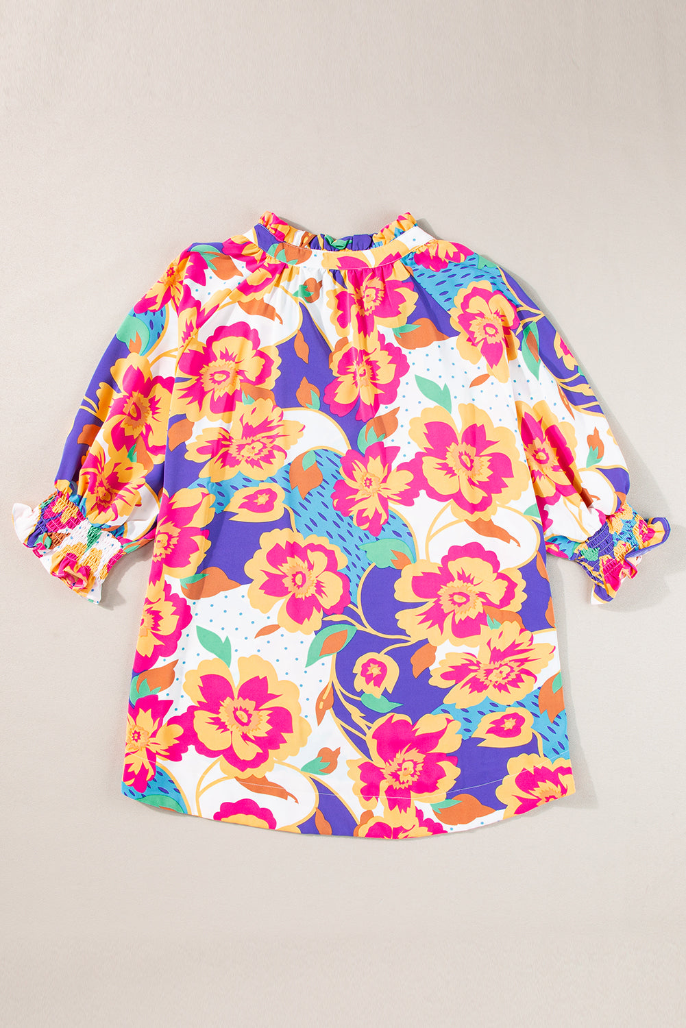 Floral Print Plus Size Blouse