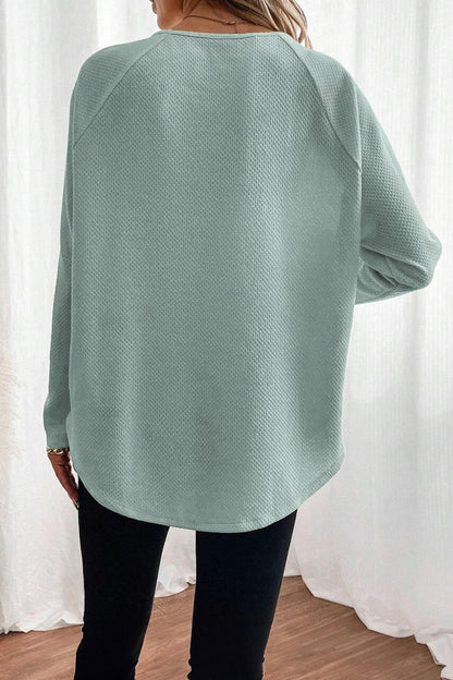 Sage Raglan Sleeve Knit Loose Top