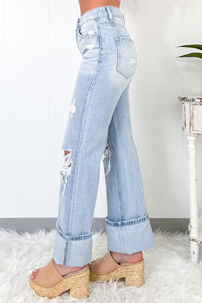 Beau Blue Light Wash Flare Jeans