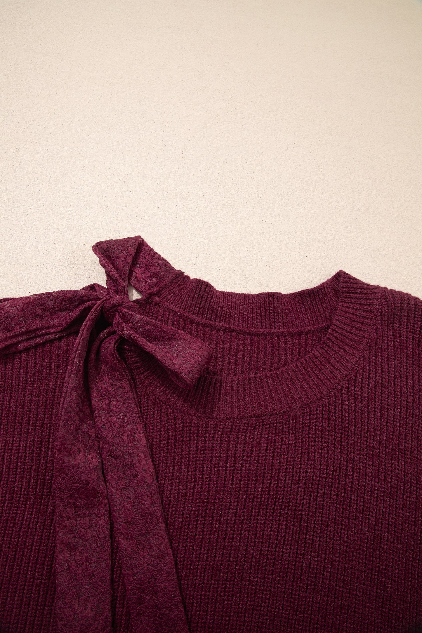 Burgundy Bow Asymmetric Jersey