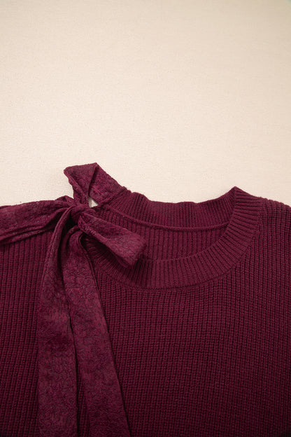 Burgundy Bow Asymmetric Jersey