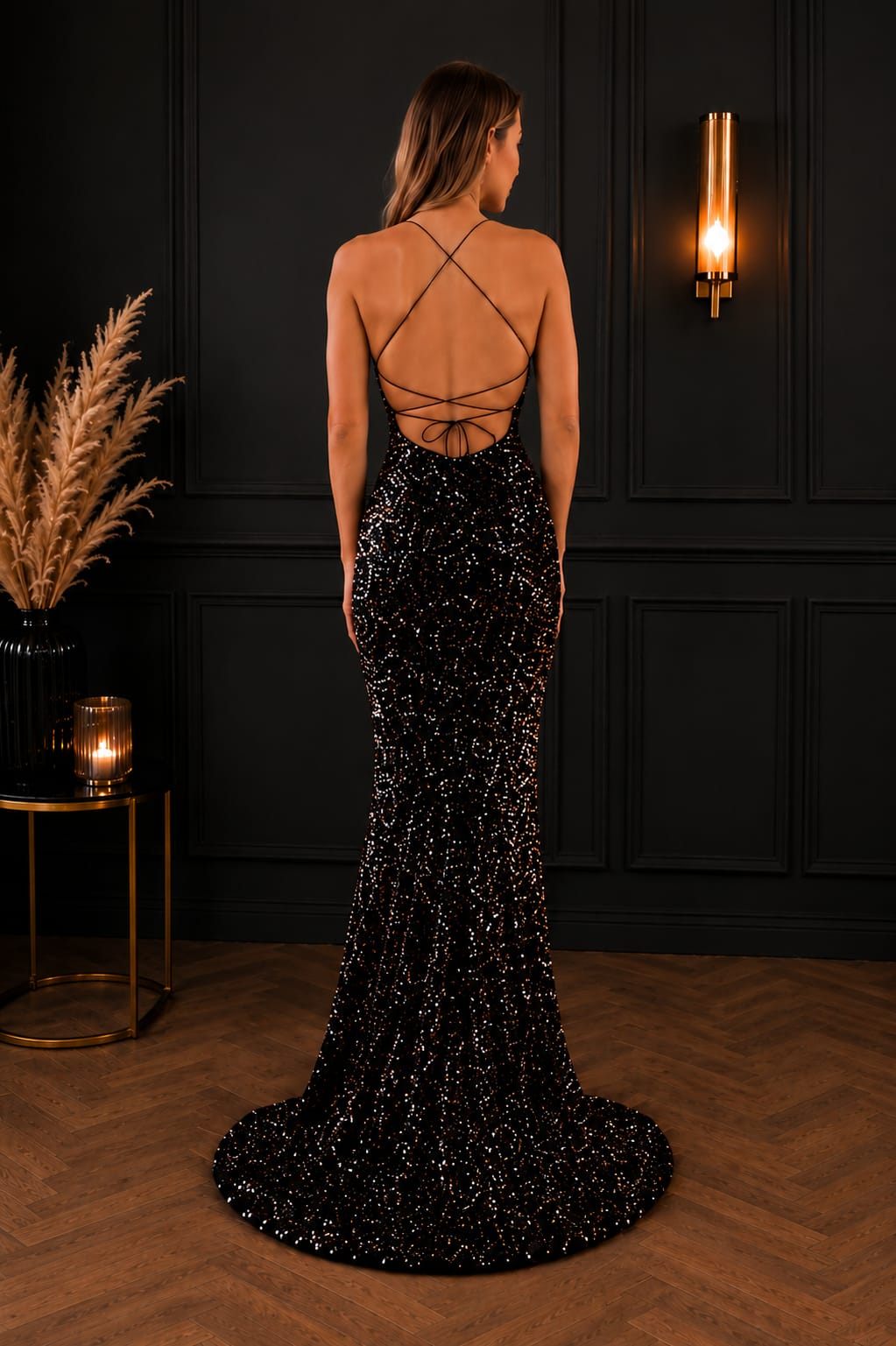 Black & Rose Gold Evening Dress – Rebel Rose Boutique