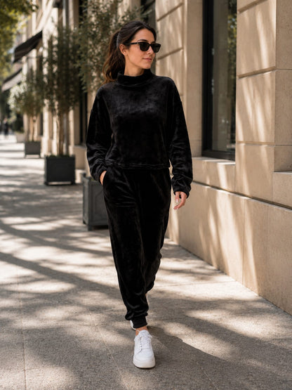 Black Velvet Lounge Set
