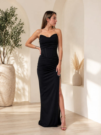 Black Corset Evening Dress