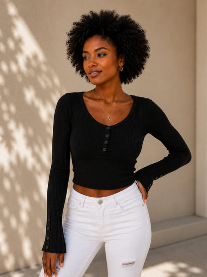 Black Long Sleeve Top