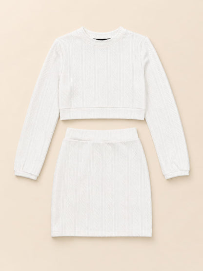 Off White Knit Set