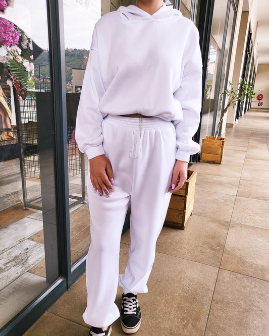 White tracksuit set