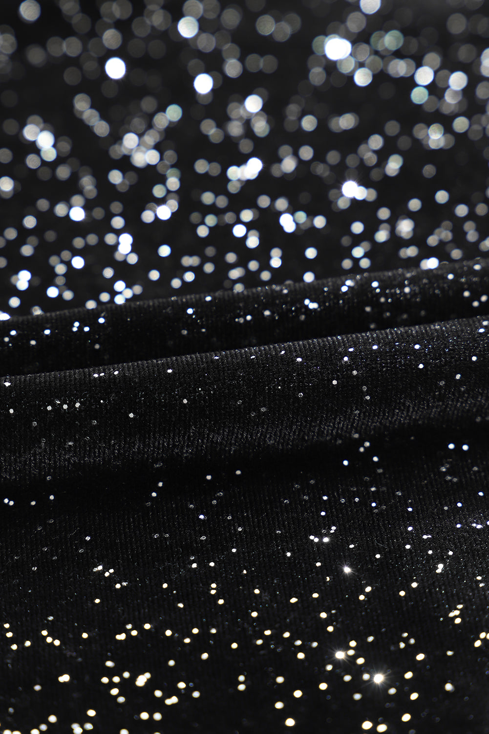 Black velvet sequin mini dress