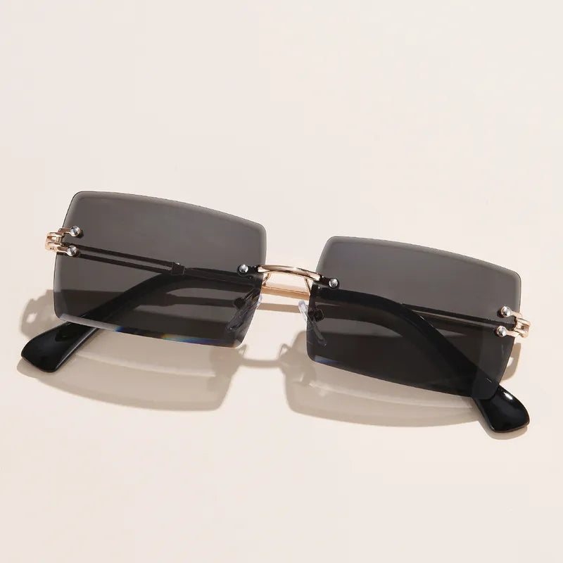 Black frameless sunglasses