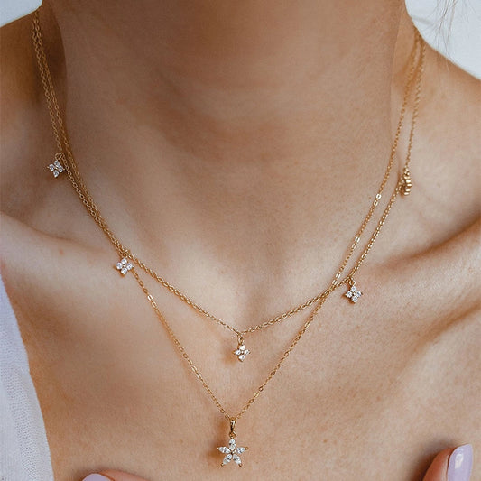 Gold layered necklace