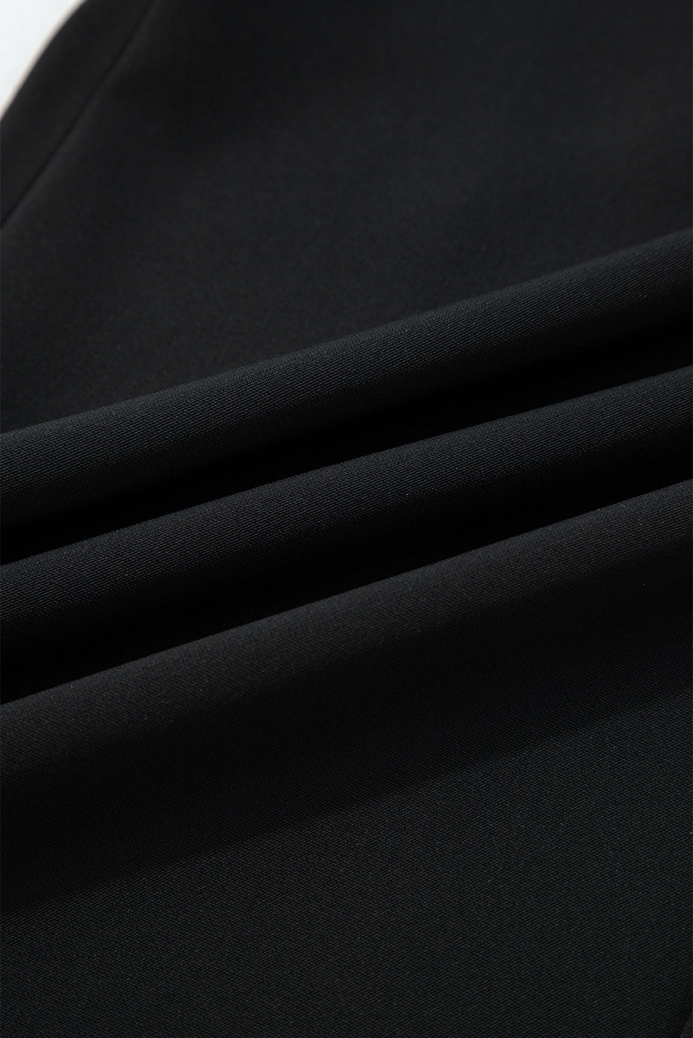 Black Pleated Loose Straight Pants