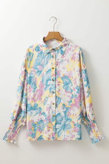 Yellow Floral Oversized Blouse
