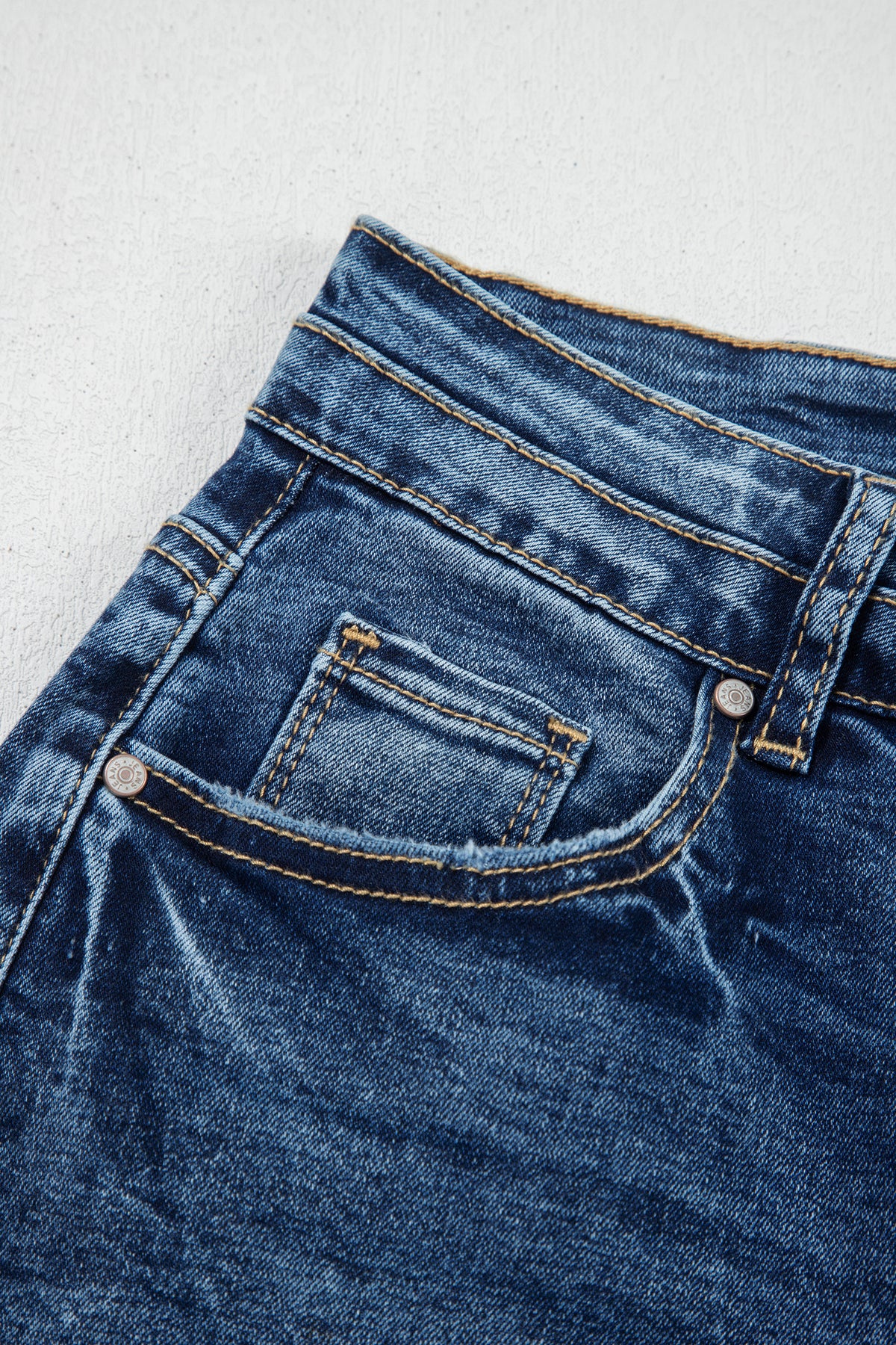 Blue Acid Wash Flare Jeans