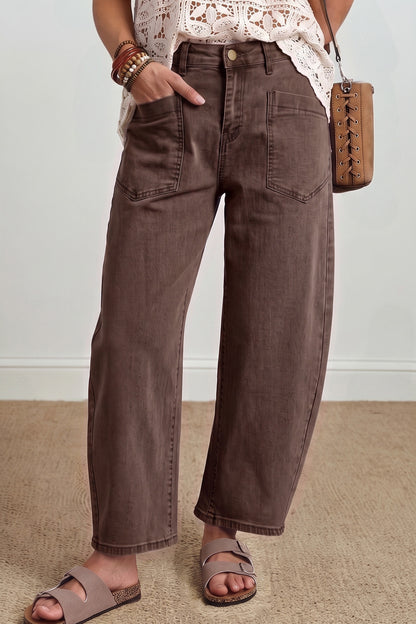 Ankle-length Barrel Jeans