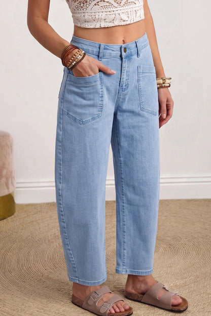 Ankle-length Barrel Jeans