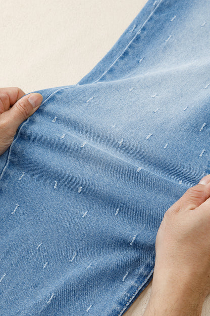 Mist Blue Distressed Jeans