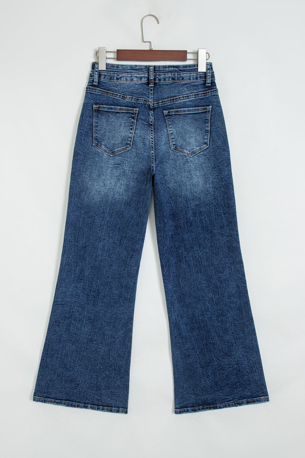Blue Acid Wash Flare Jeans